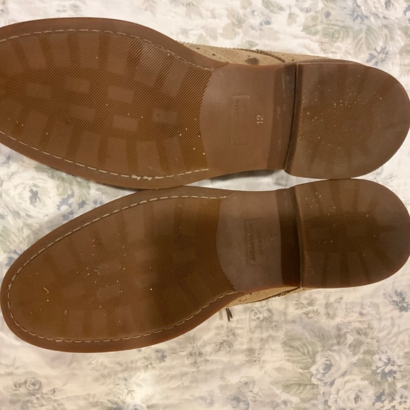 Aquatalia Carson Wingtip Light Brown Tan Suede Oxford Brogue Size 12 $450 - Picture 6 of 11